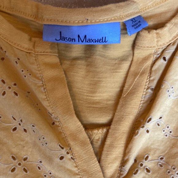 Jason Maxwell women’s sleeveless eyelet shirt xl - Picture 3 of 9